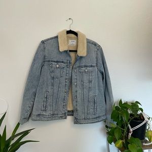 Sherpa lined denim jacket